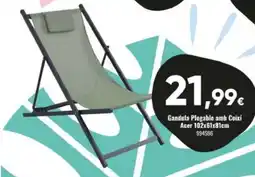 Family Cash Gandula Plegable amb Coixí Acer 102x61x81cm oferta