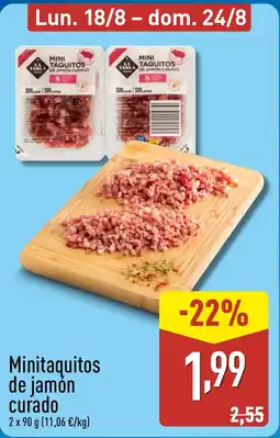 ALDI Minitaquitos de jamón curado oferta