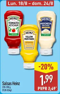 ALDI HEINZ Salsas oferta