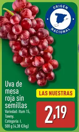 ALDI Uva de mesa roja sin semillas oferta