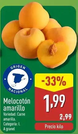 ALDI Melocotón amarillo oferta