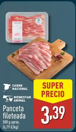 ALDI Panceta fileteada oferta