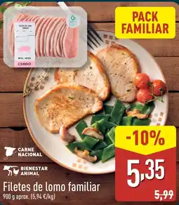 ALDI Filetes de lomo familiar oferta