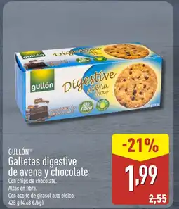 ALDI GULLÓN Galletas digestive de avena y chocolate oferta