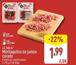 ALDI LA TABLA Minitaquitos de jamón curado oferta