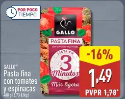 ALDI GALLO Pasta fina con tomates oferta