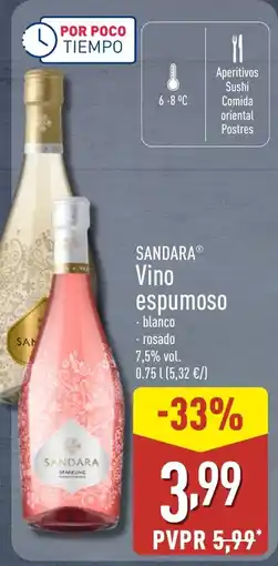 ALDI SANDARA Vino espumoso oferta