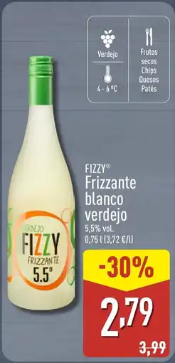 ALDI FIZZY Frizzante blanco verdejo oferta