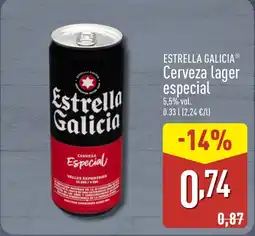 ALDI ESTRELLA GALICIA Cerveza lager especial oferta