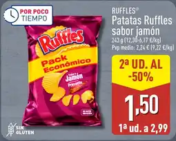 ALDI RUFFLES Patatas Ruffles sabor jamón oferta