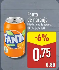 ALDI FANTA de naranja oferta