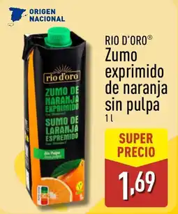 ALDI RIO D'ORO Zumo exprimido de naranja sin pulpa oferta