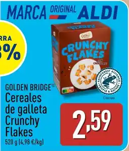 ALDI GOLDEN BRIDGE Cereales de galleta Crunchy Flakes oferta