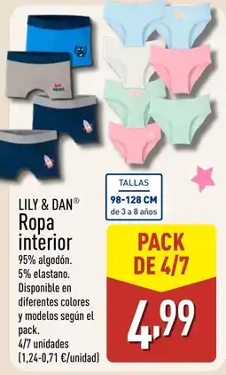 ALDI LILY & DAN Ropa interior oferta