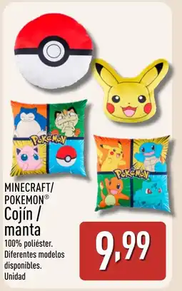 ALDI MINECRAFT/ POKEMON Cojín / mánta oferta