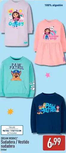 ALDI DREAM WORKS Sudadera / Vestido sudadera oferta
