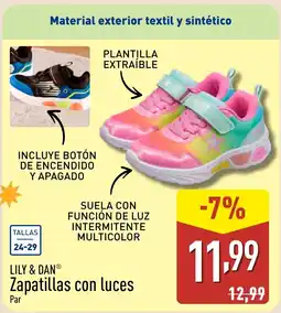 ALDI LILY & DAN Zapatillas con luces oferta