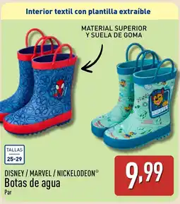 ALDI DISNEY/MARVEL / NICKELODEON Botas de agua oferta