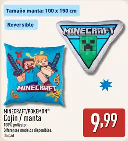 ALDI MINECRAFT/POKEMON Cojín / manta oferta
