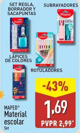 ALDI MAPED Material escolar oferta