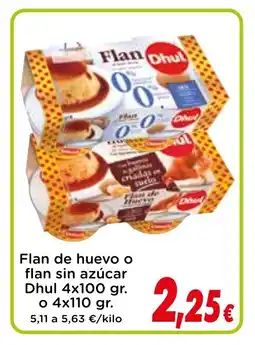 Proxi DHUL Flan de huevo o flan sin azúcar oferta