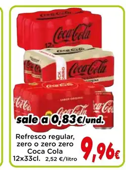 Proxi COCA COLA Refresco regular, zero o zero zero oferta