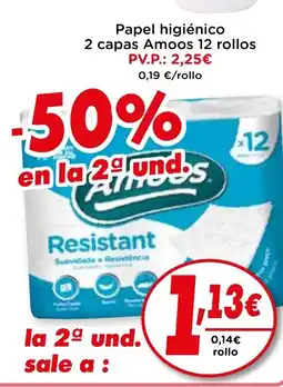 Proxi AMOOS Papel higiénico 2 capas oferta