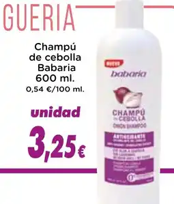 Proxi BABARIA Champú de cebolla oferta