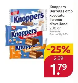 Rossmann KNOPPERS Barretes amb xocolata i crema d'avellana oferta