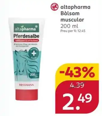 Rossmann ALTAPHARMA Balsam muscular oferta