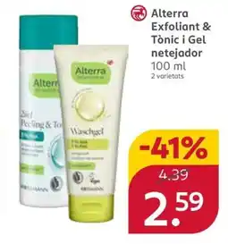 Rossmann ALTERRA Exfoliant & Tònic i Gel netejador oferta