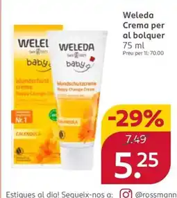 Rossmann WELEDA Crema pe al bolquer oferta