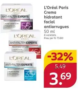Rossmann L'ORÉAL Paris Crema hidratant facial antiarrugues oferta