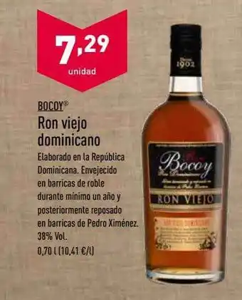 ALDI Bocoy Ron Viejo Dominicano oferta