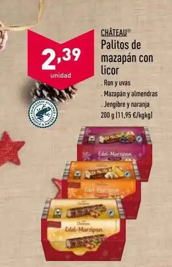 ALDI Château Palitos De Mazapán Con Licor oferta