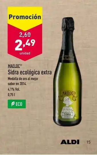 ALDI Maeloc Sidra Ecológica Extra oferta