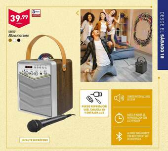 ALDI Envivo Altavoz Karaoke oferta