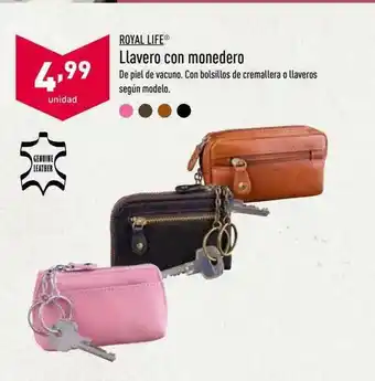 ALDI Royal Life Llavero Con Monedero oferta