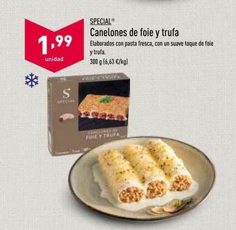 ALDI Special Canelones De Foie Y Trufa oferta