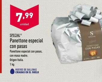 ALDI Special Panettone Especial Con Pasas oferta