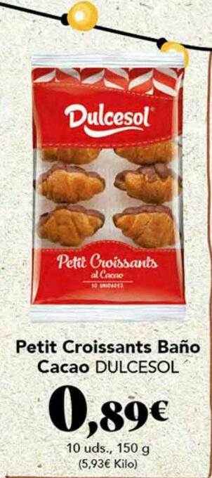 Gadis Petit Croissants Baño Cacao Dulcesol oferta