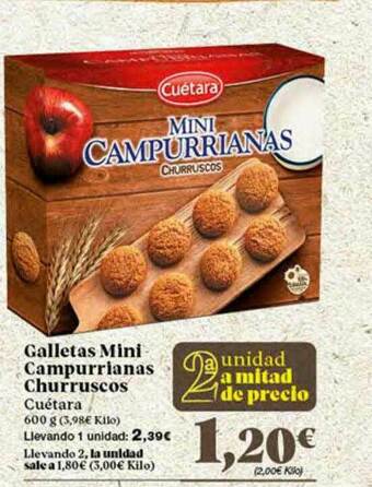 Gadis Galletas Mini Campurrianas Churruscos Cuétara oferta