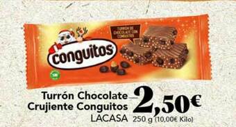 Gadis Turrón Chocolate Crujiente Conguitos Lacasa oferta