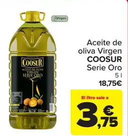 Carrefour COOSUR Aceite de oliva Virgen Serie Oro oferta