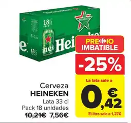 Carrefour HEINEKEN Cerveza oferta