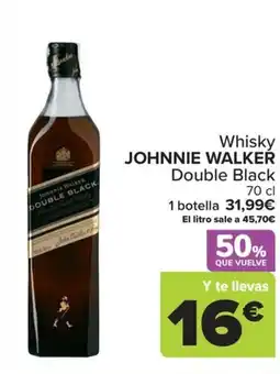 Carrefour JOHNNIE WALKER Whisky Double Black oferta