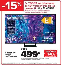 Carrefour SAMSUNG TV 55" Tq55q77datx oferta