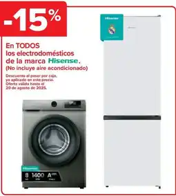 Carrefour HISENSE En todos los electrodomésticos de la marca oferta