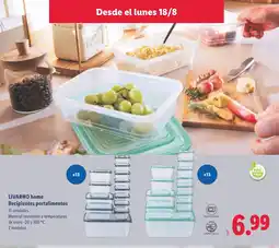Lidl LIVARNO HOME Recipientes portalimentos oferta