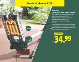 Lidl PARKSIDE Quemador de malas hierbas térmico oferta